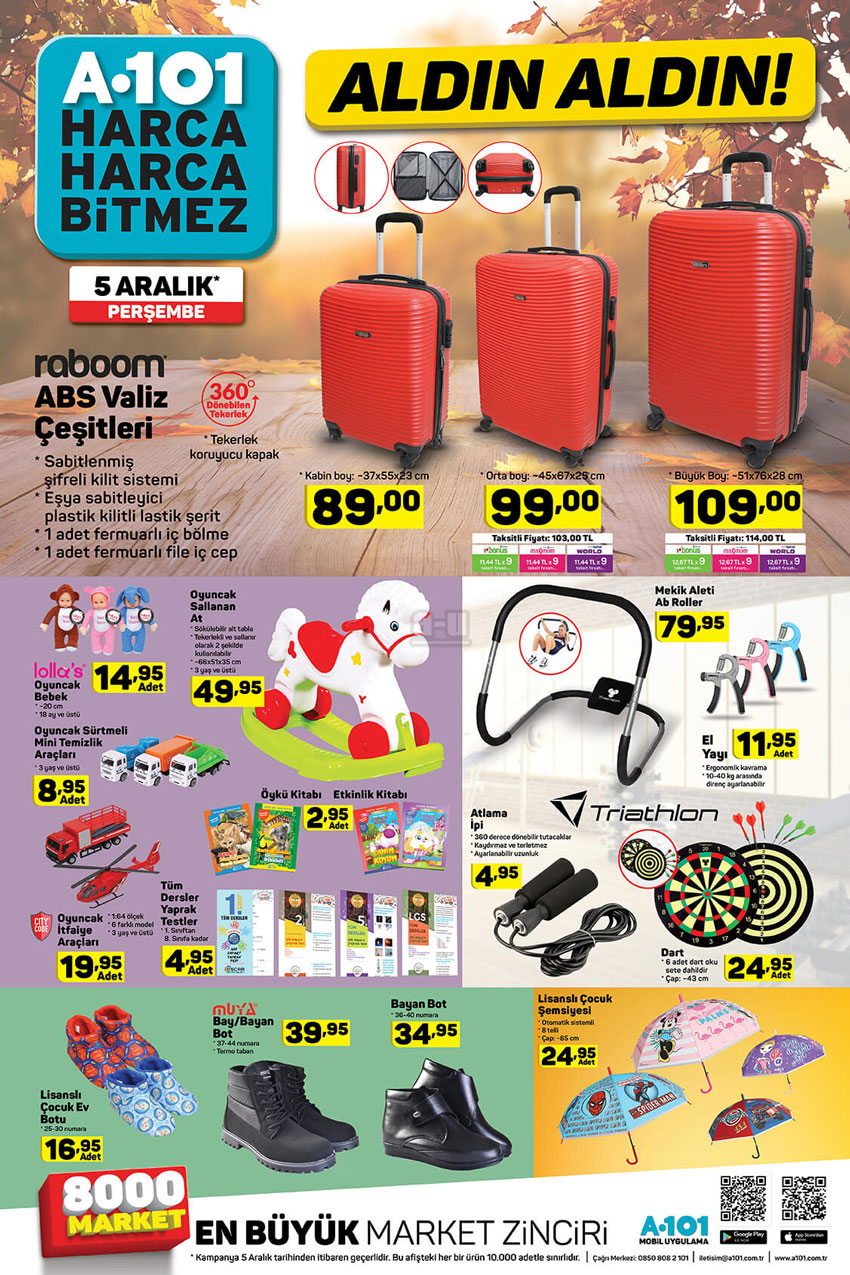 5 Aralık 2019 Tarihli Yeni A101 Katalogları Göz Kamaştırıyor