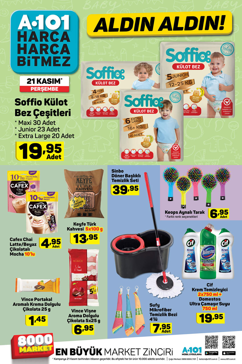 A101 21 Kasım Temel Gıda ve Temizlik Fırsatları Açıklandı