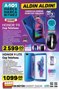 A101 HONOR Akıllı Telefon 28 Kasım 2019 İndirimi