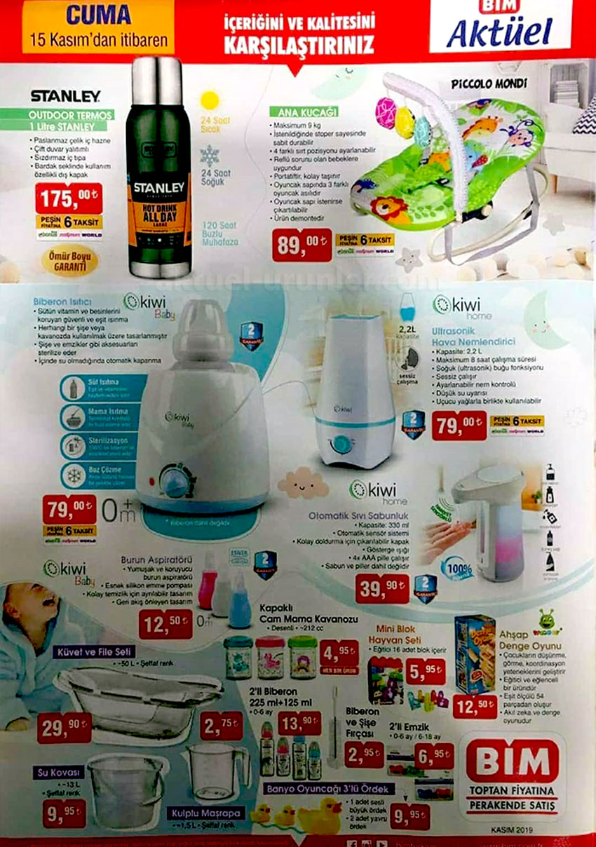 BİM Aktüel Bebek Ürünleri 15 Kasım 2019’da Geliyor Detayı