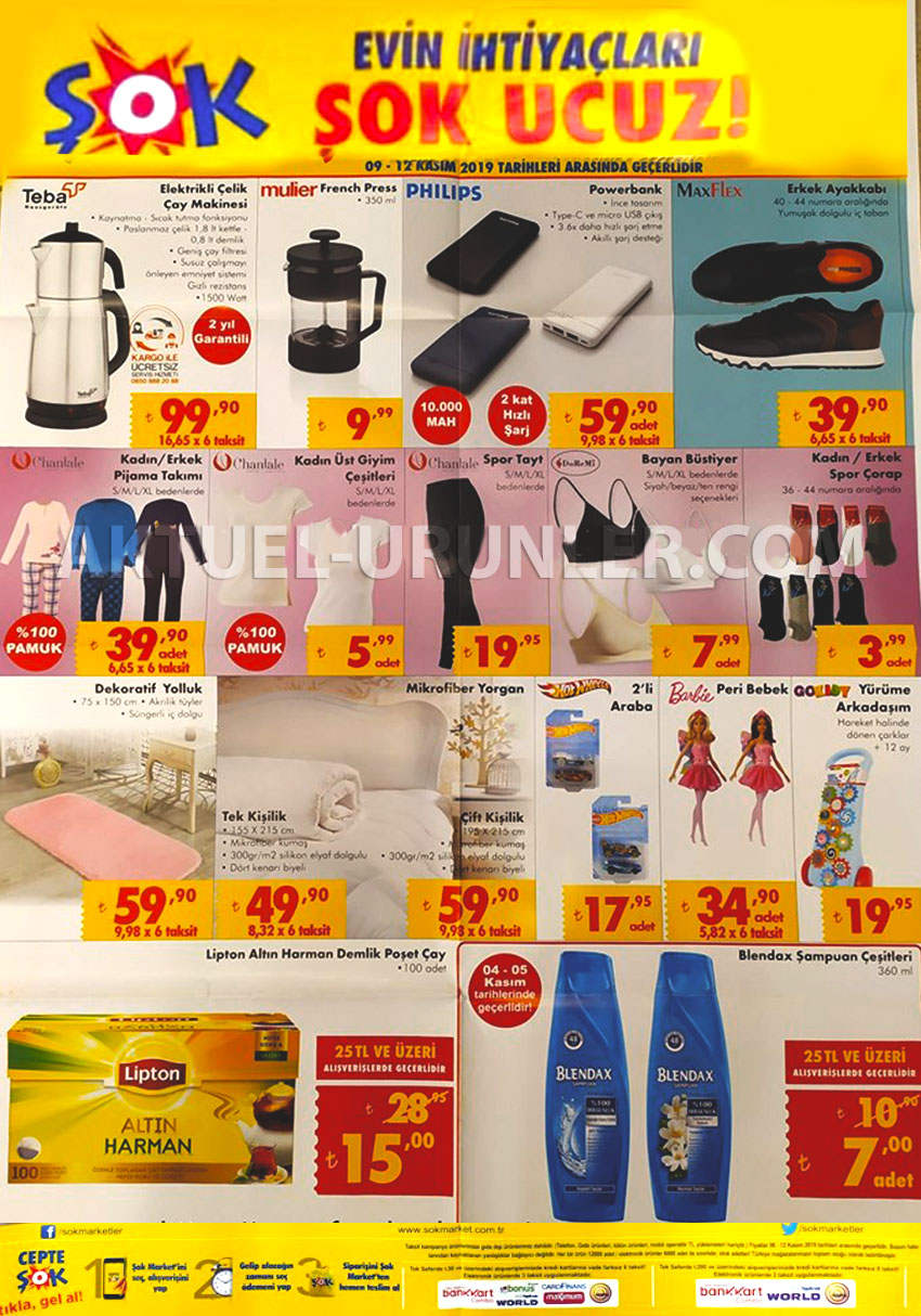 ŞOK 9 Kasım 2019 Aktüel Ürünler Kataloğu