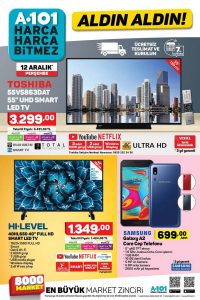 A101 12 Aralık Muhteşem TV Aktüel Ürünleri