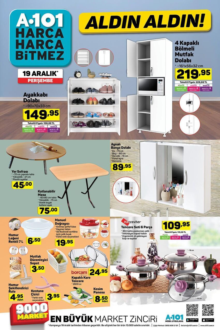 A101 19 Aralık Aktüel Kataloğu İnternette İlk Detayları