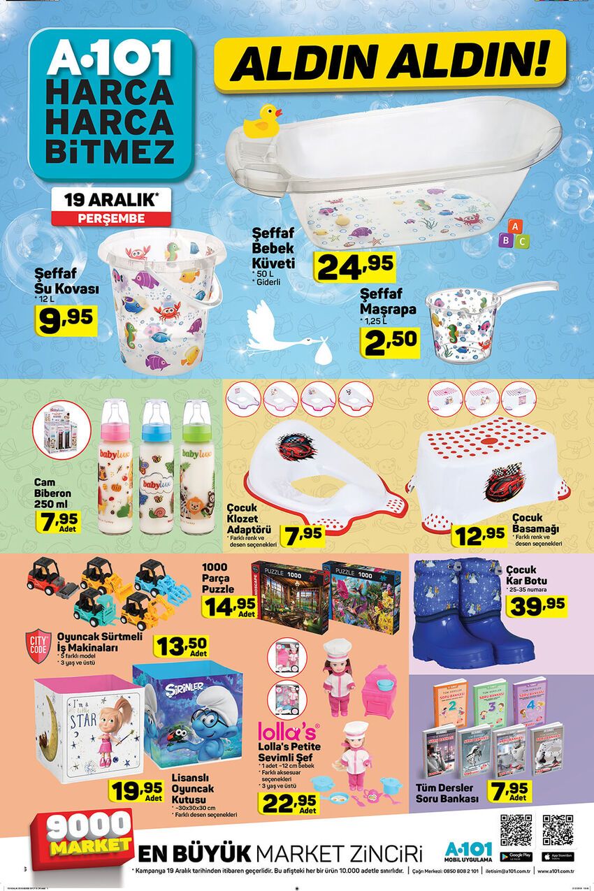 A101 19 Aralık Bebek Ürünleri Aktüel Ürün Kataloğu