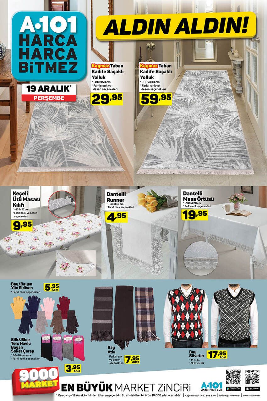 Yolluk – Örtü ve Kışlık Aktüel Ürünler A101 19 Aralık İncelemesi