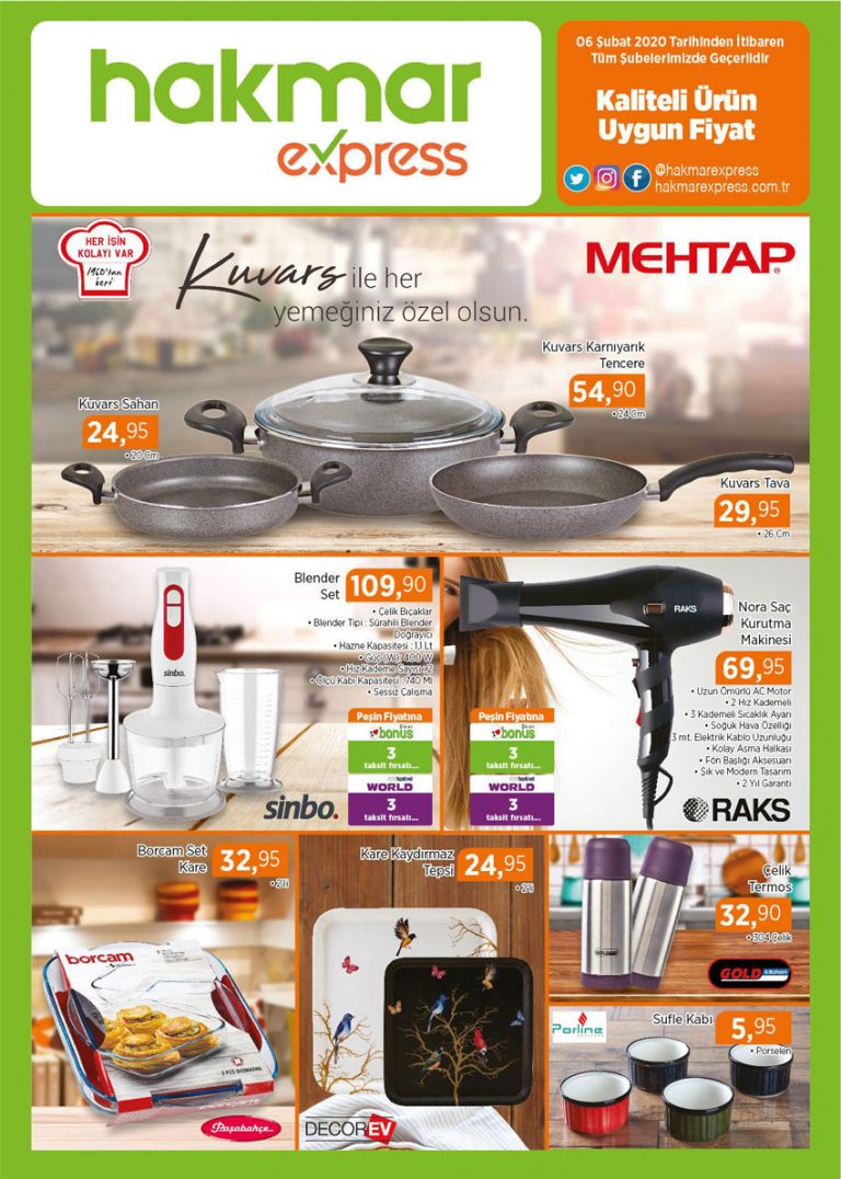Hakmar 6 Şubat 2020 Aktüel Ürünler Kataloğu Aktüel Ürünler