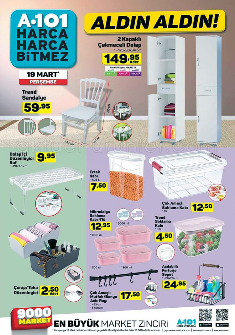 A101 Aktuel Kataloglari 19 Mart 2020 Firsatlari
