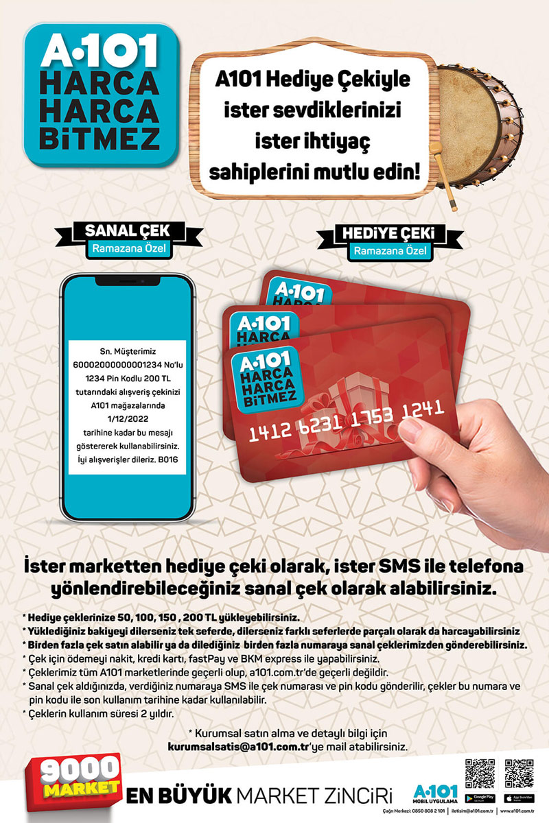 A101 Sanal Çek