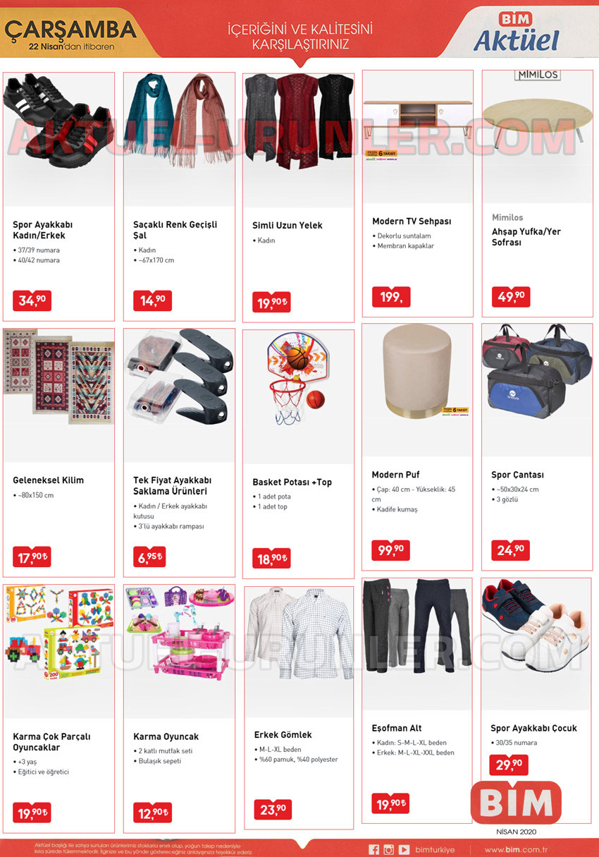 Bim 24 Nisan 2020 Aktuel Urunler İkinci Katalog