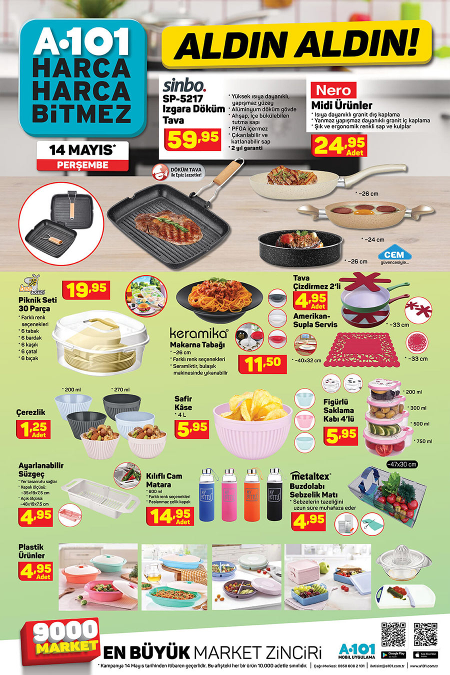 A101 14 Mayıs 2020 Aktüel Ürünleri Mutfak Fırsatları