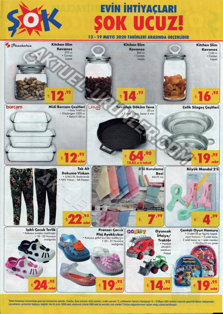 Şok Market 13 Mayıs 2020 Fırsatları Mutfak Ürünleri
