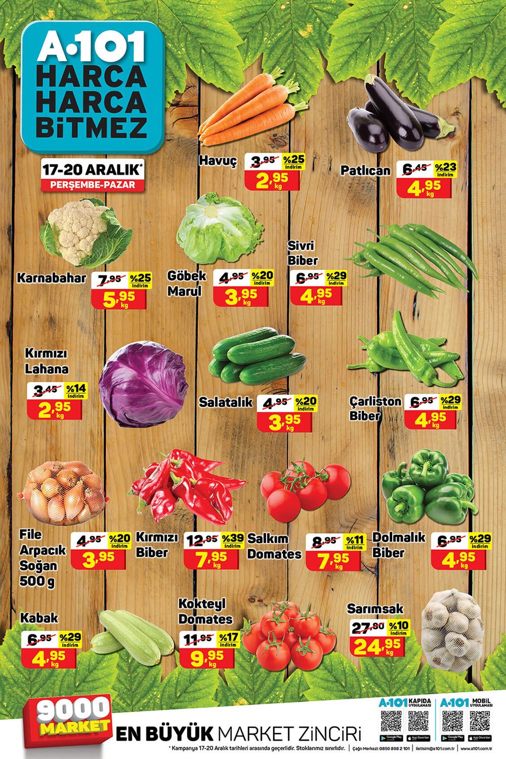 A101 17 Aralık ile 20 Aralık 2020 tarihleri arasında satılacak ürünler kataloğu listesi