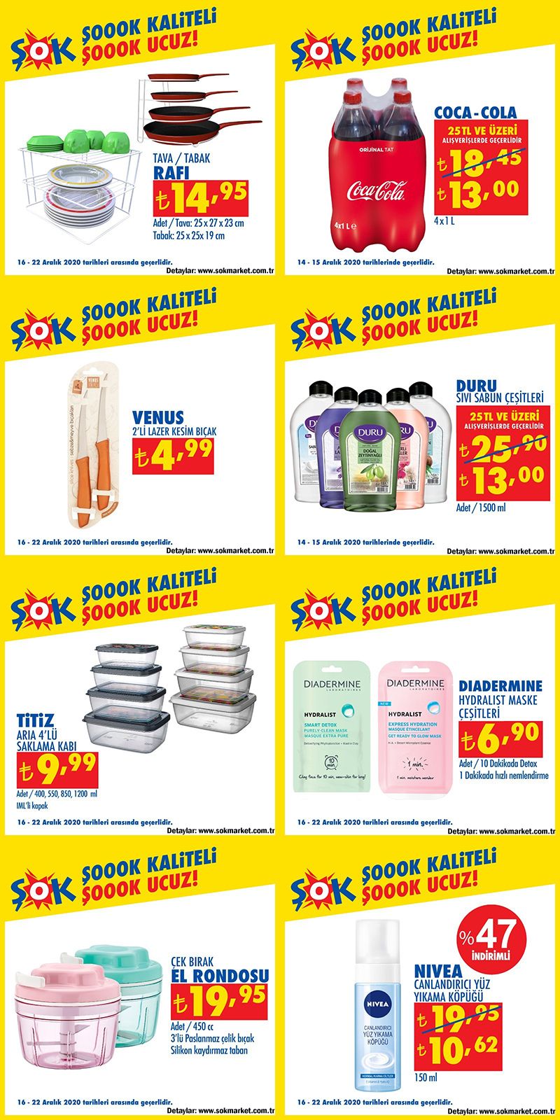 ŞOK 16 ARALIK 2020 AKTÜEL TEKLİ ÜRÜN GÖRSELLERİ