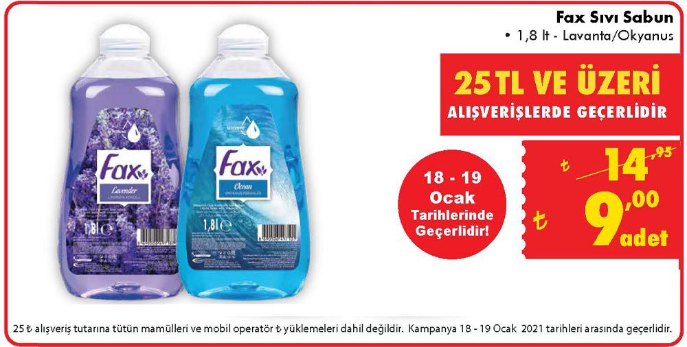 Fax Sıvı Sabun 1.8 Litre