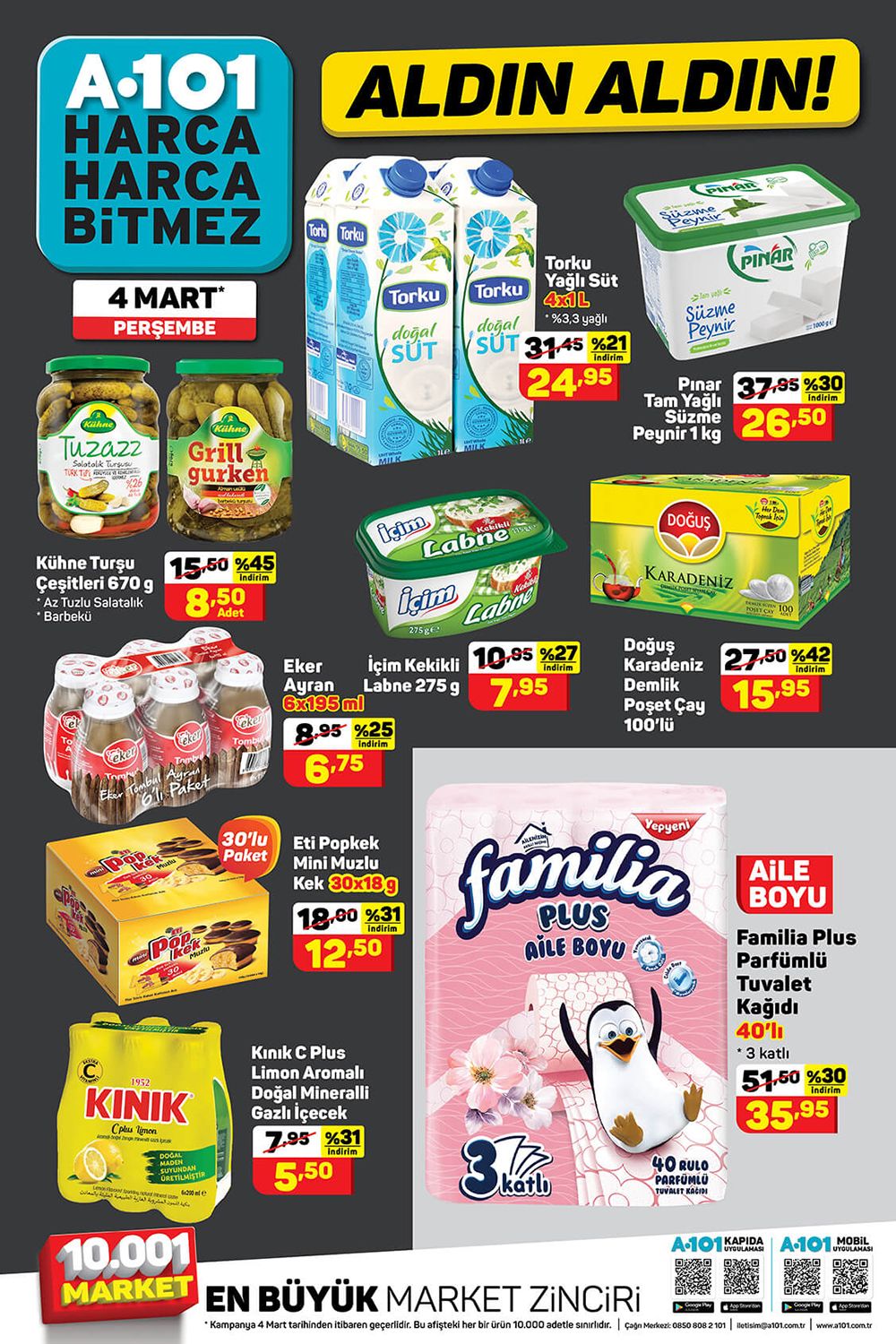 A101 4 Mart 2021 gıda spot ürünleri