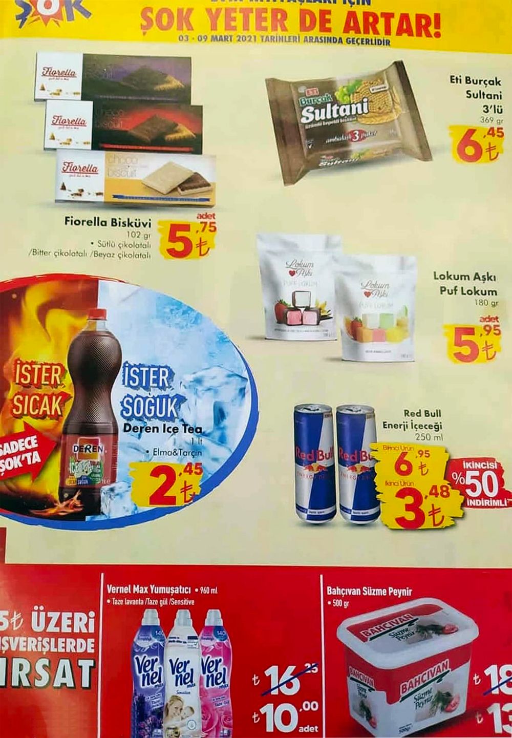 ŞOK 3 MART 2021 GIDA VE ATIŞTIRMALIKLAR KATALOĞU