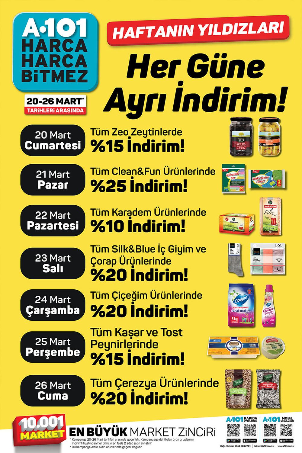 A101 20 Mart 2021 Aktüel Ürünler Kataloğu Görseli İlk sayfanın diğer yarısı