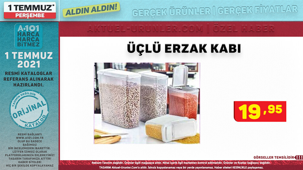 A101 1 Temmuz 2021 Aktüel Ürünleri Tekli Görsel