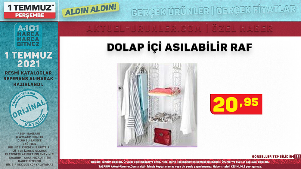 A101 1 Temmuz 2021 Aktüel Ürünleri Tekli Görsel
