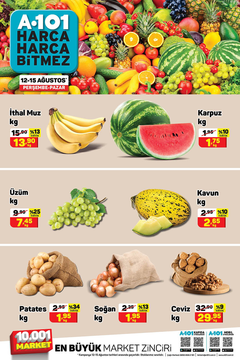 A101 12-15 Ağustos 2021 Hafta Sonu İndirimleri Kataloğu