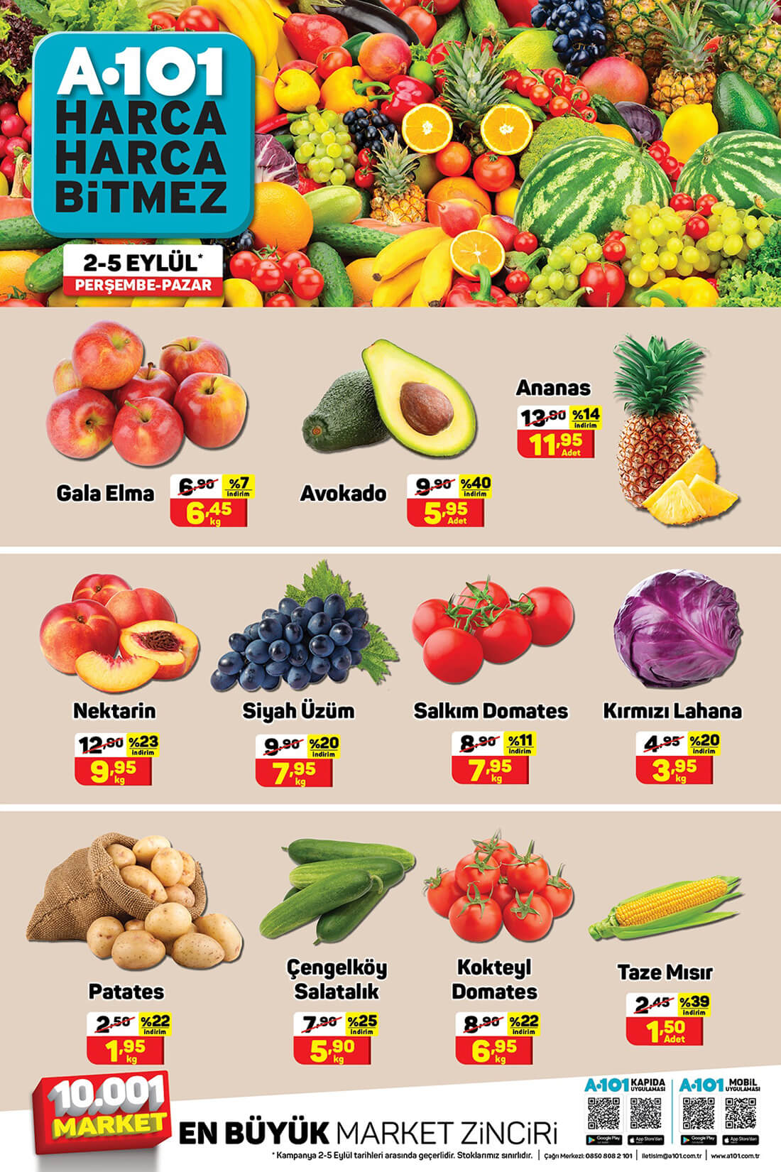 A101 2-5 Eylül 2021 Kataloğu Manav Fırsatları 2
