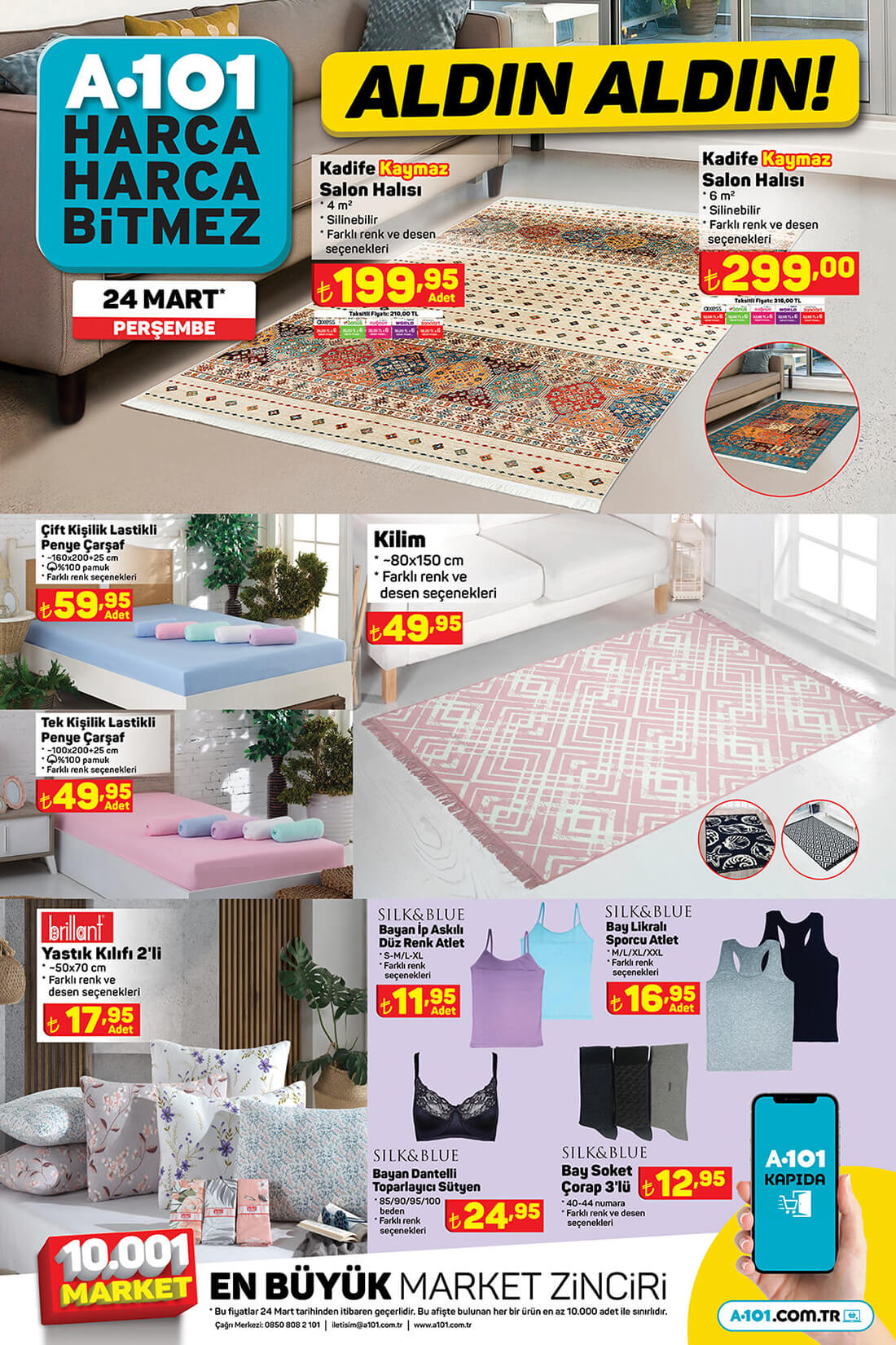 A101-24-Mart-2022-Tekstil-Urunleri-Kampanya-Listesi