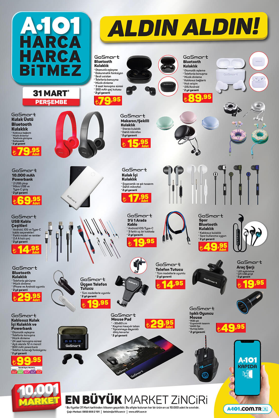 A101-31-Mart-2022-GoSmart-Aktuel-Katalogu-Listesi
