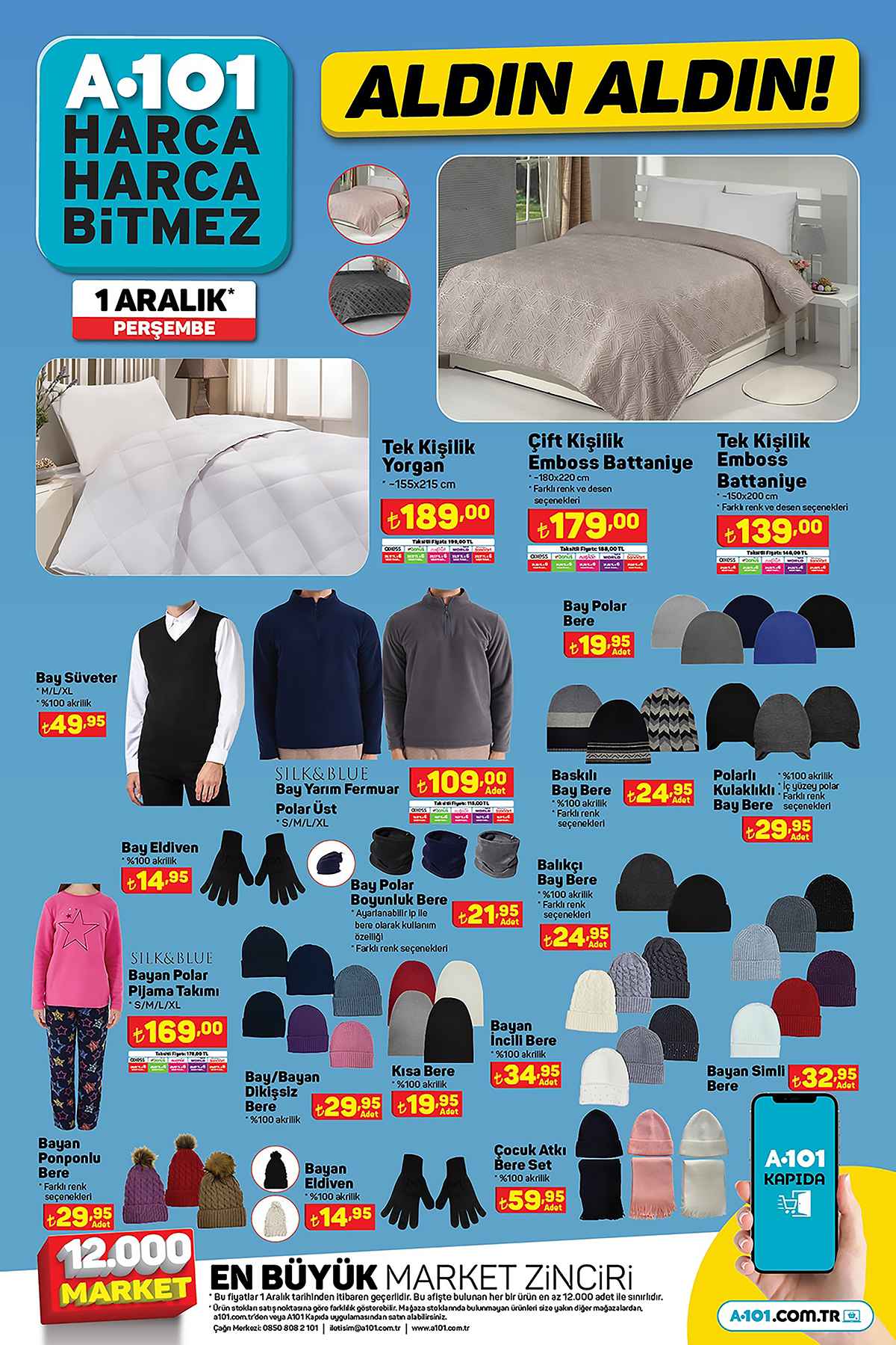 A101 1 Aralık Aktüel
