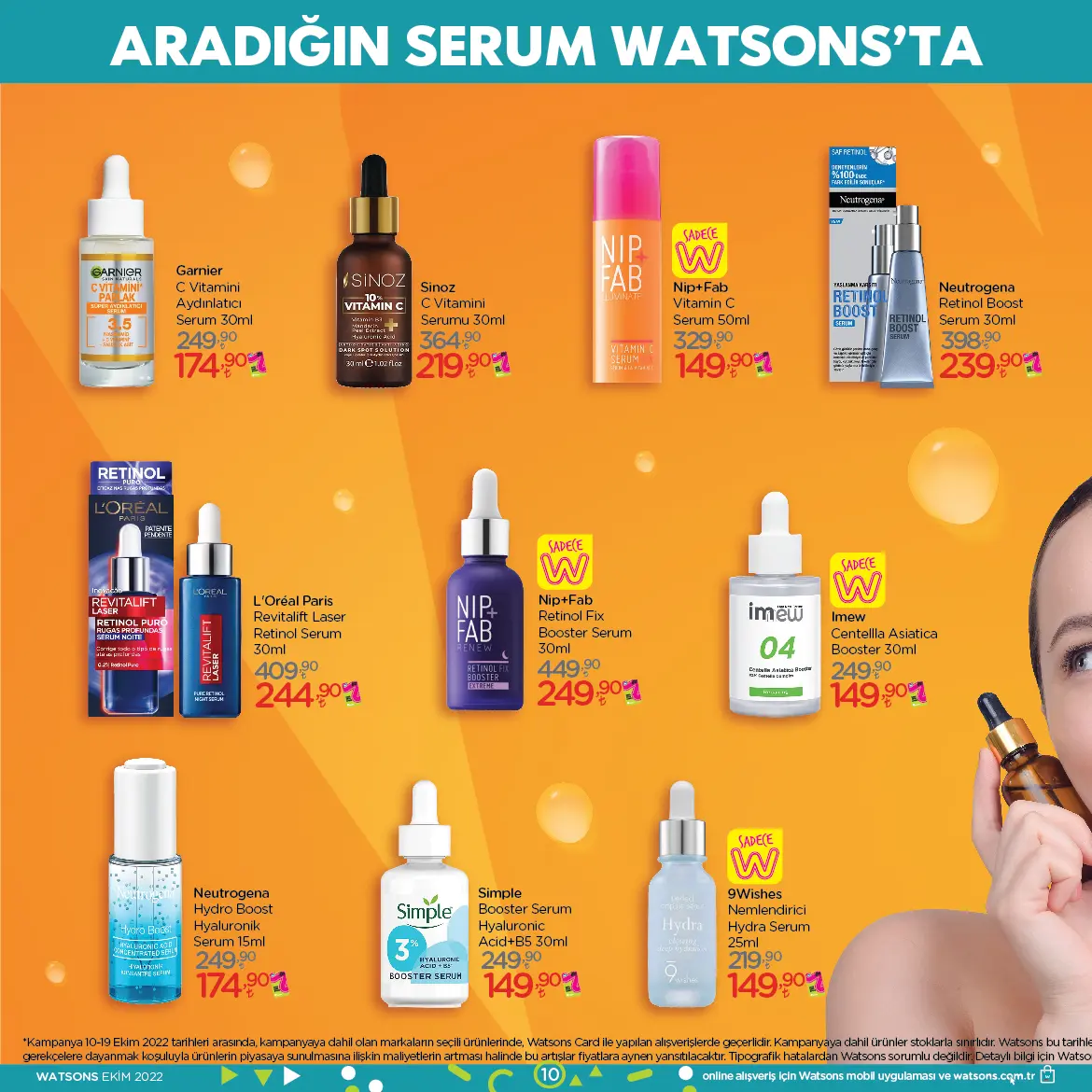 WATSONS EKİM KATALOĞU AKTÜEL ÜRÜNLER 10.SAYFASI
