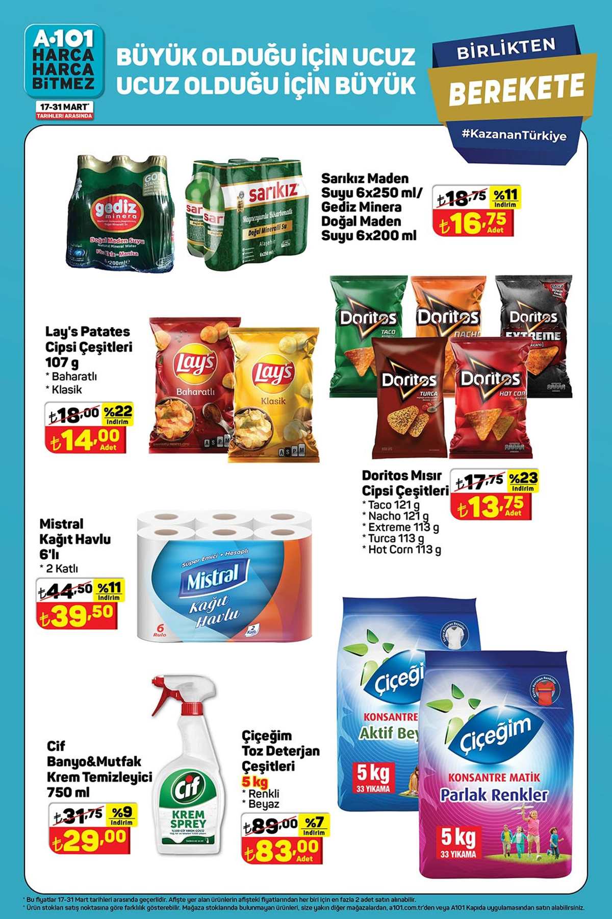 A101 Aktüel 17-31 Mart İlk Sayfa