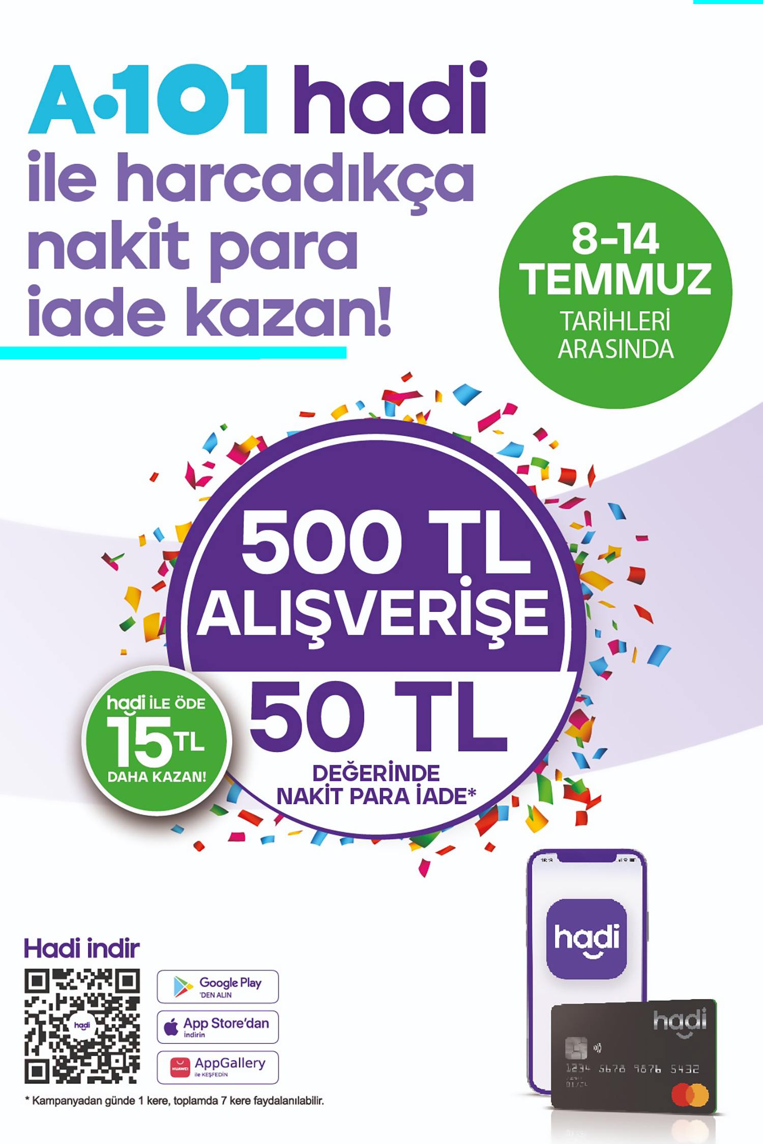 A101 8 Temmuz 2023 Hadi Kampanyası