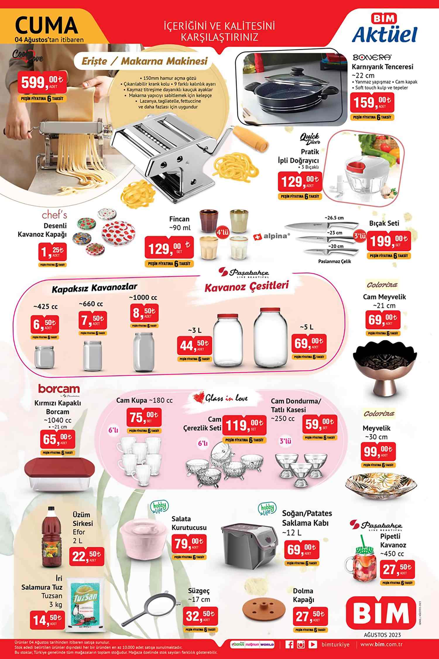 Bim 4 Ağustos 2023 Aktüel Ürünler Kataloğu