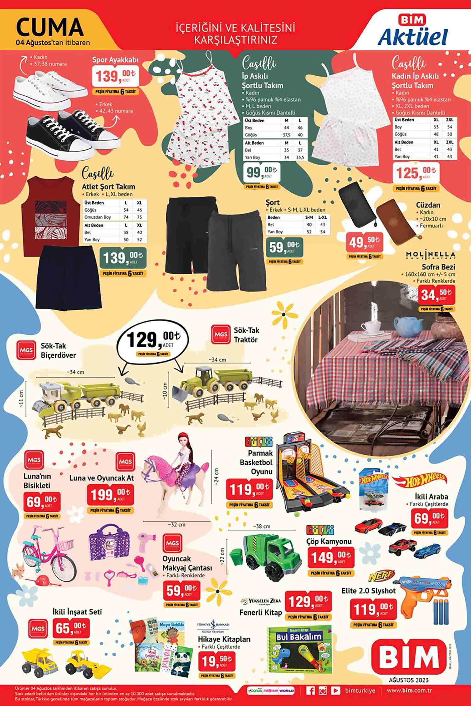 Bim 4 Ağustos 2023 Aktüel Ürünler Kataloğu