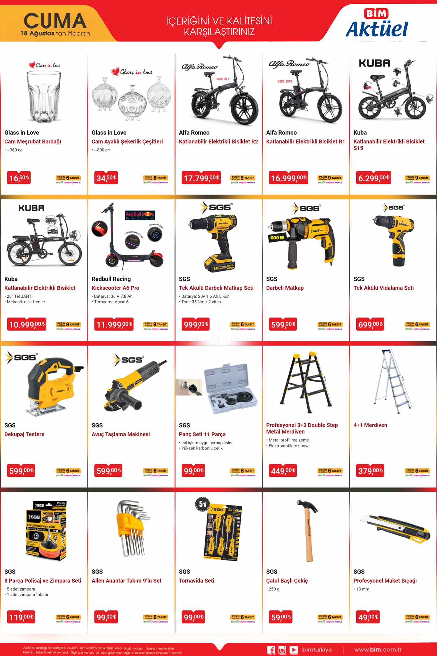 Bim 18 Ağustos 2023 Aktüel Ürünler Kataloğu