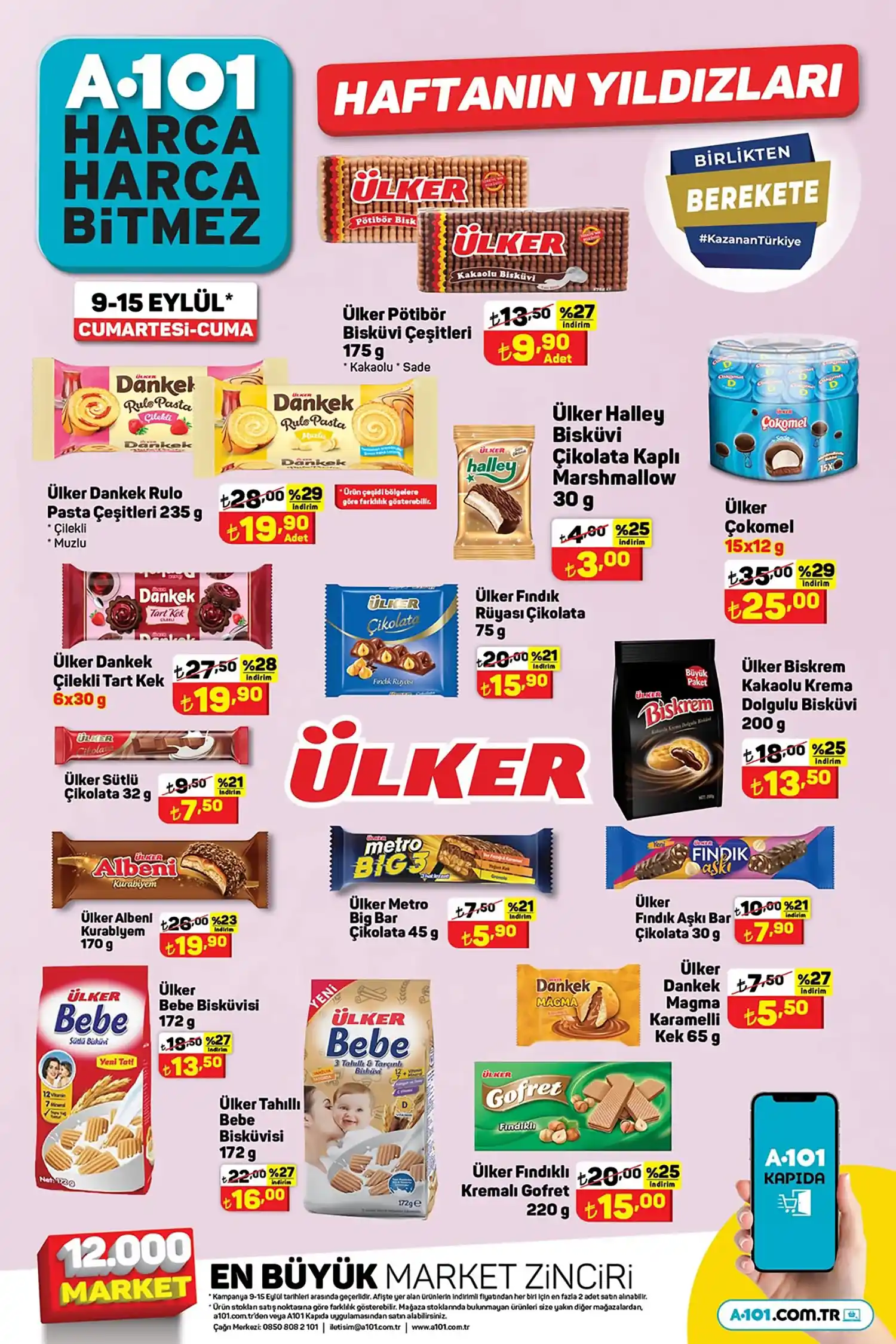 A101 9 Eylül 2023 Ülker İndirimleri Kataloğu