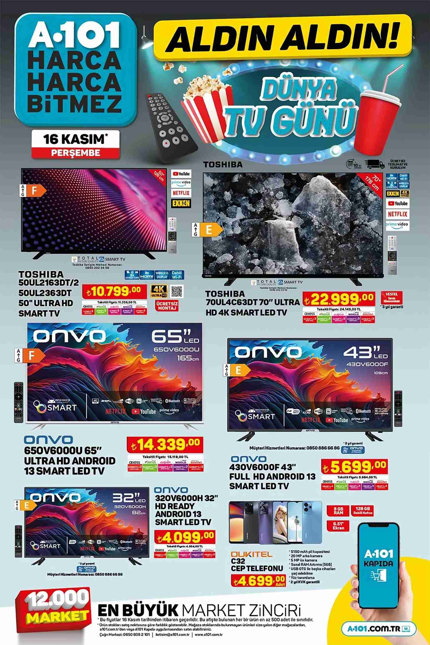 A101 16 Kasım 2023 Dünya Televizyon Günü Kataloğu