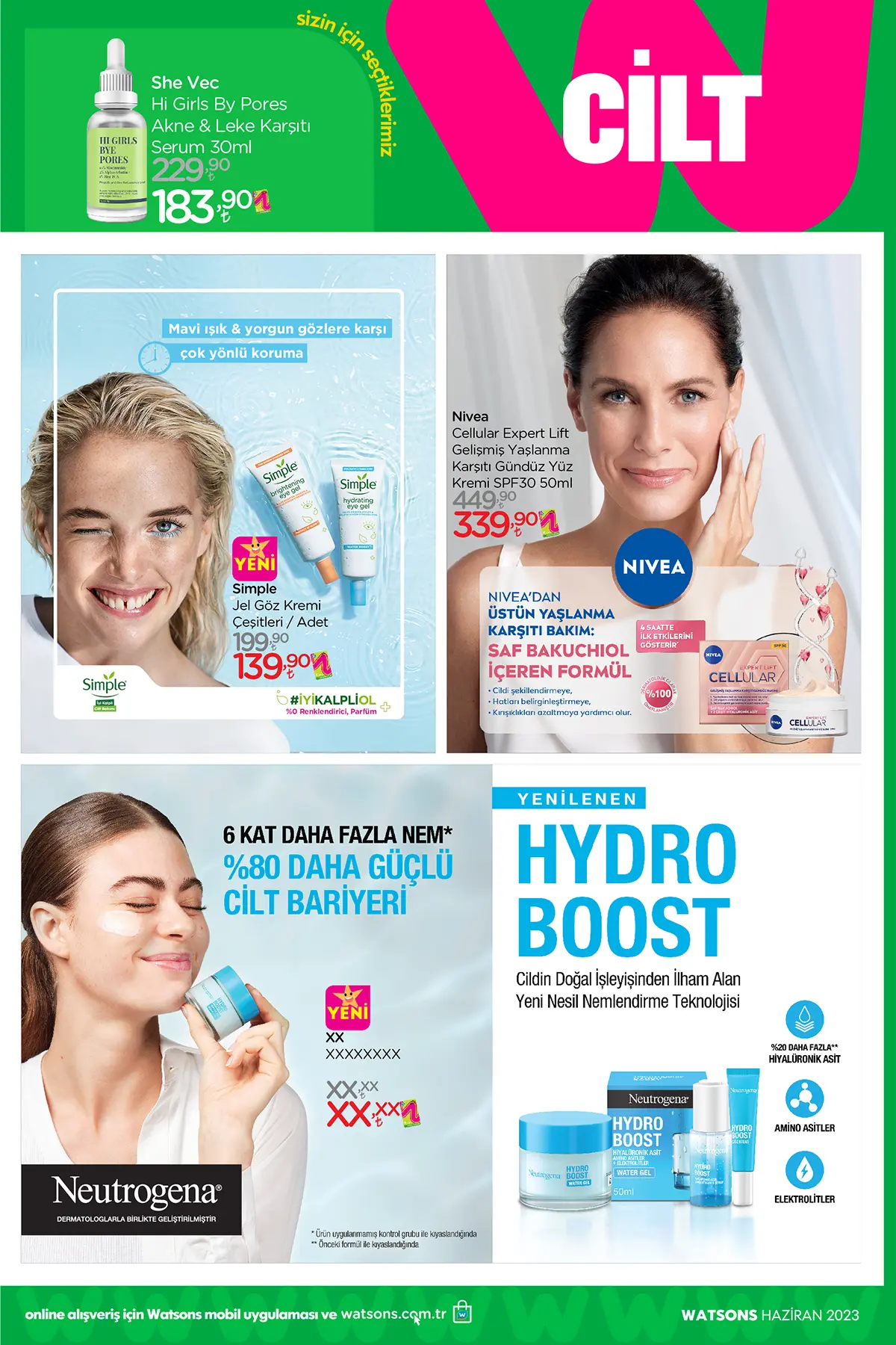 Watsons haziran 2023 Aktüel Ürünler Kataloğu 29. Sayfa