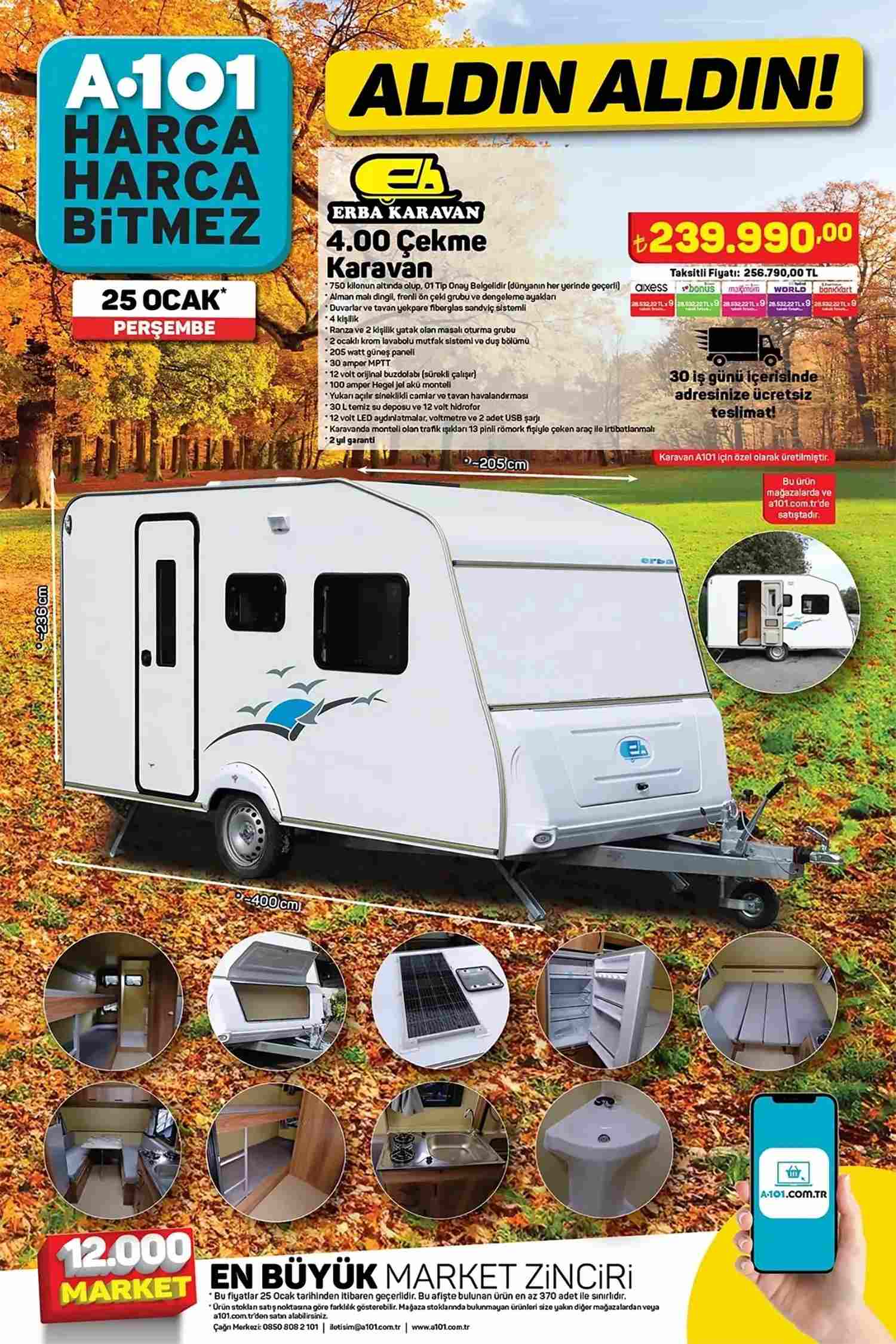 A101 Aktüel 25 Ocak 2024 Çekmeli Karavan Kataloğu