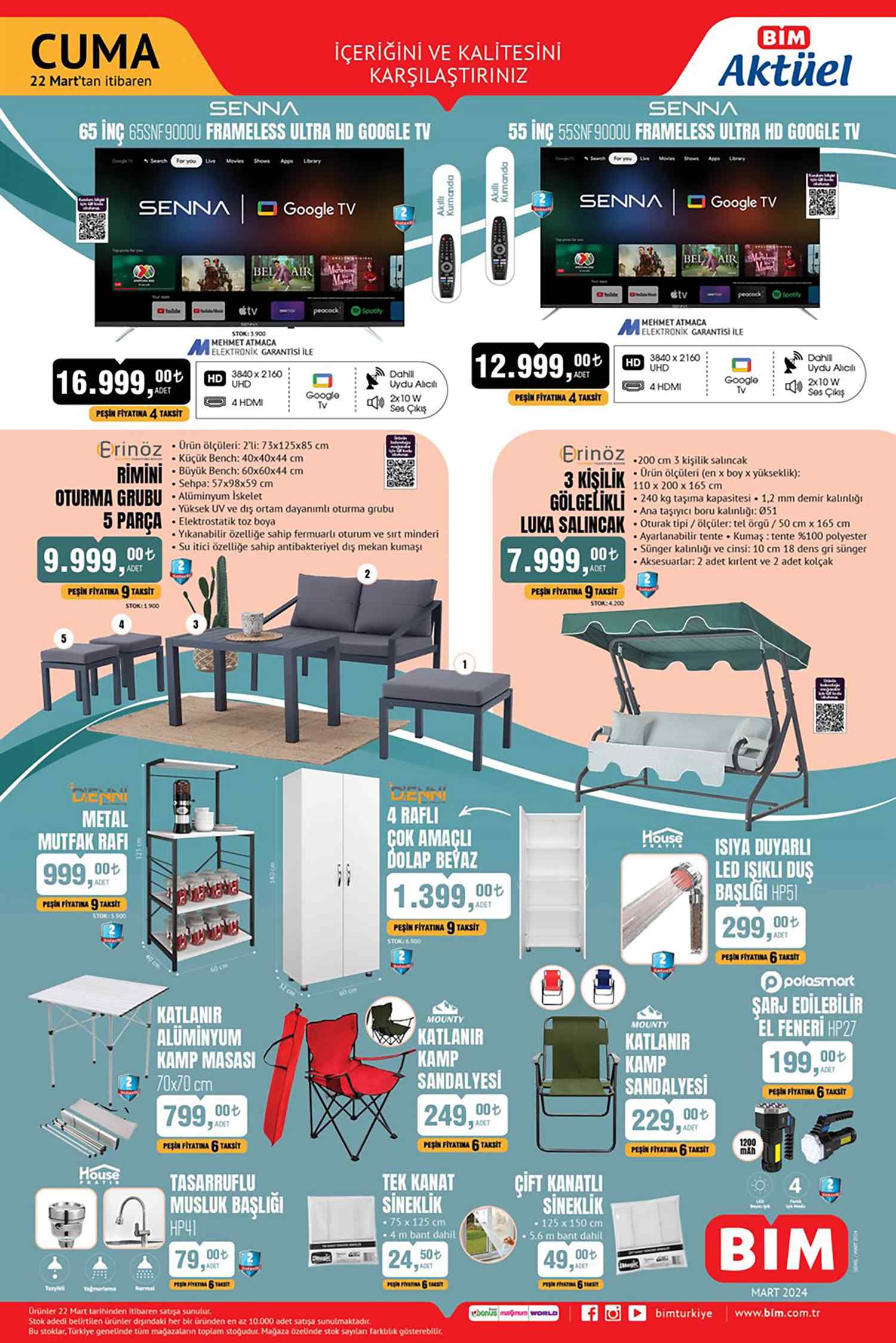 Bim Aktüel 22 Mart 2024 Kataloğu Elektrikli Fırsat Ürünleri Listesi