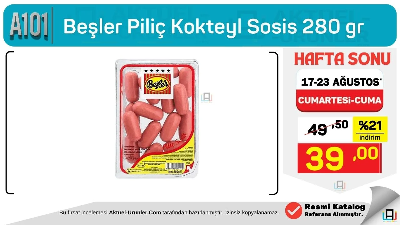 A101 17 Agustos Tekli İnceleme infografik Görsel