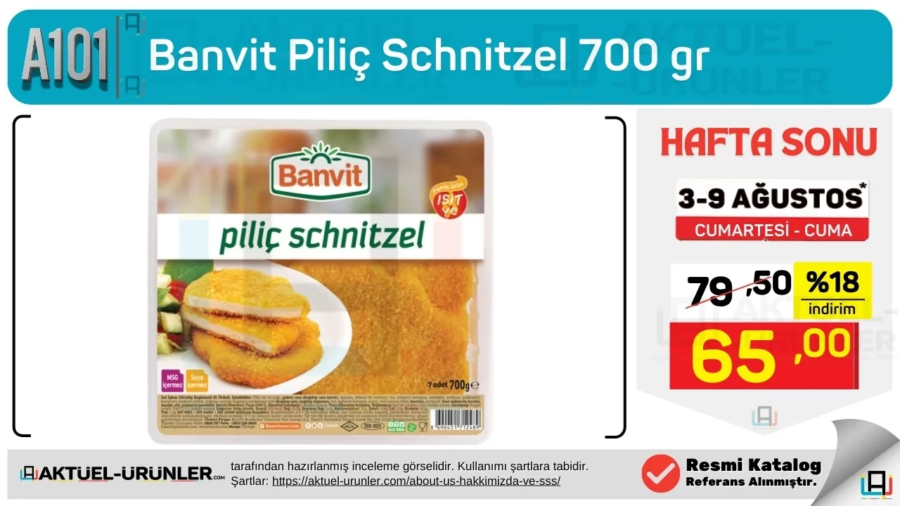 A101 Aktüel Hafta Sonu Şinitzel Fırsatı