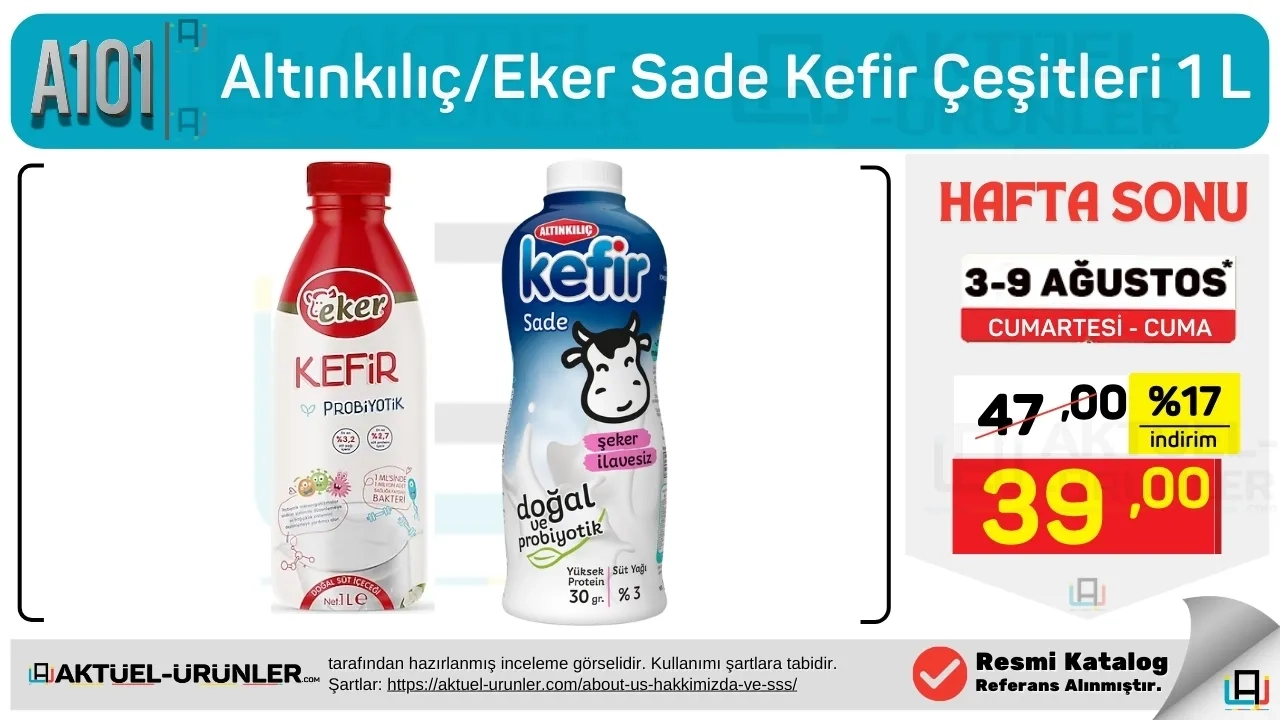 A101 Kefir İndirimi Hafta Sonu