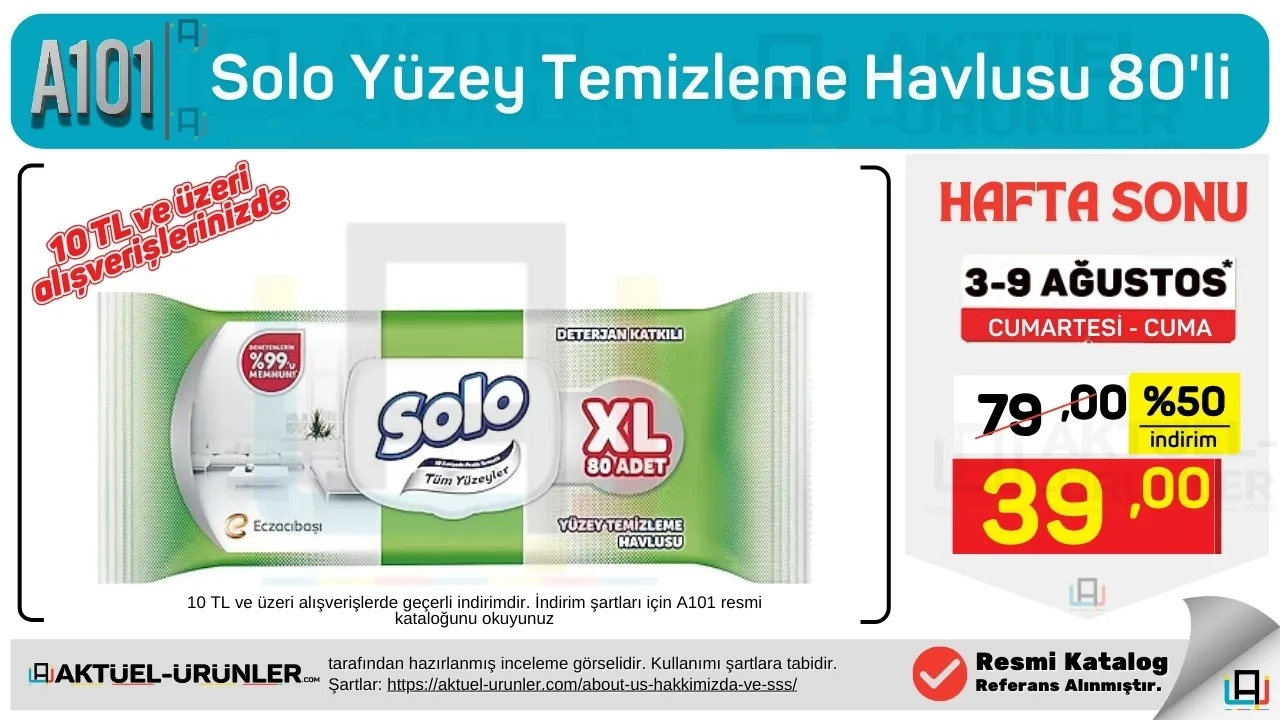 A101 yüzey temizleme havlusu fırsatı