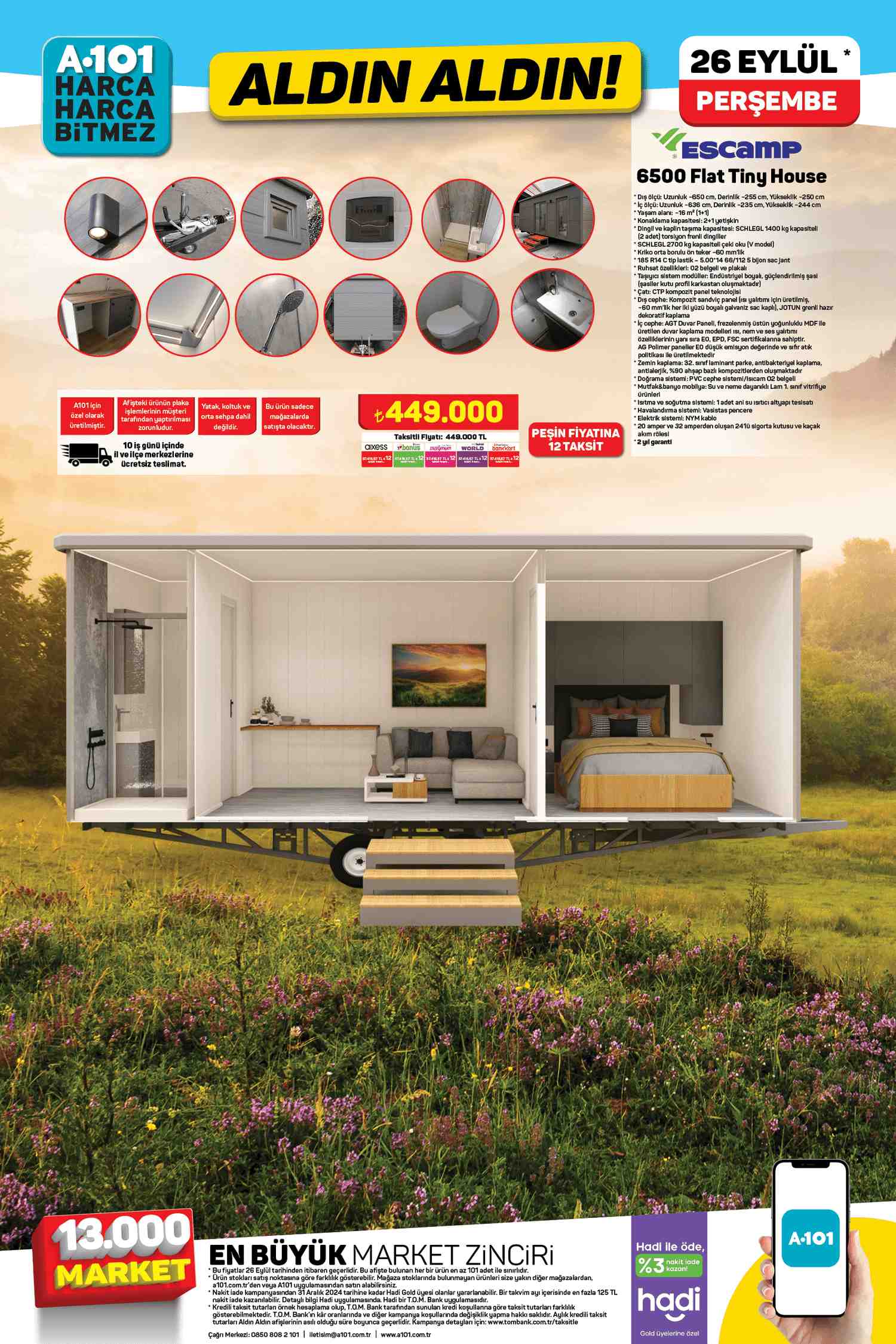 A101 Kataloğu 26 Eylül 2024 Tiny House Fırsatı