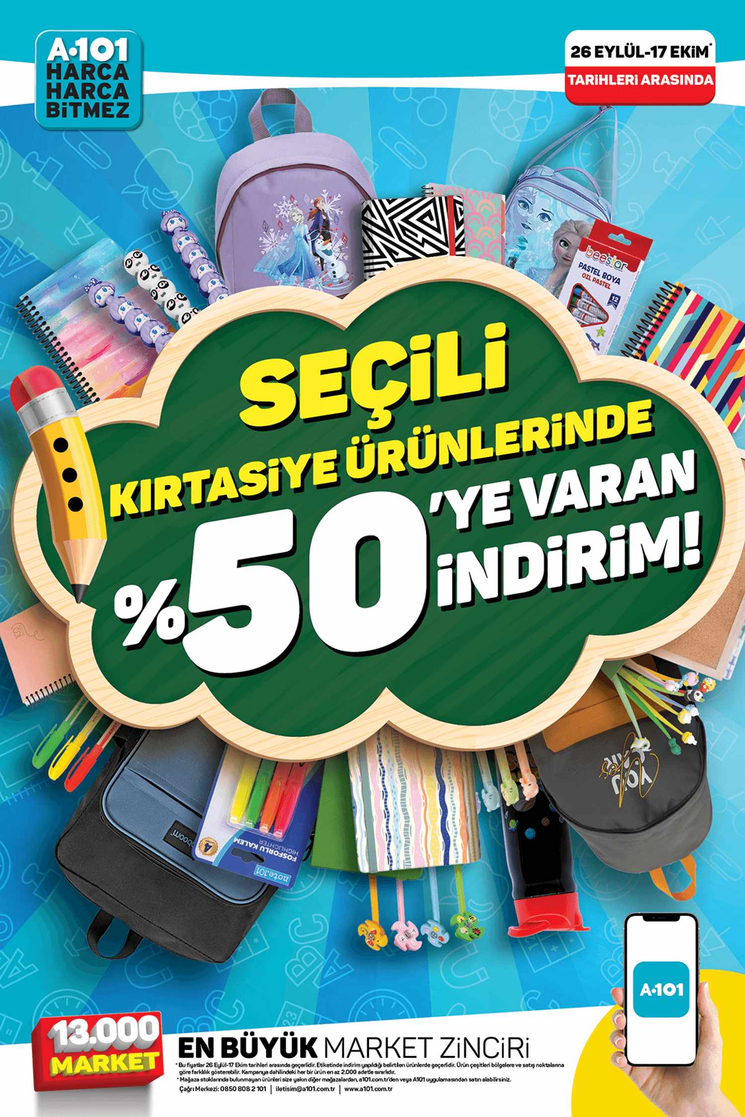 Seçili kırtasiye ürünlerinde %50ye varan indirim kataloğu