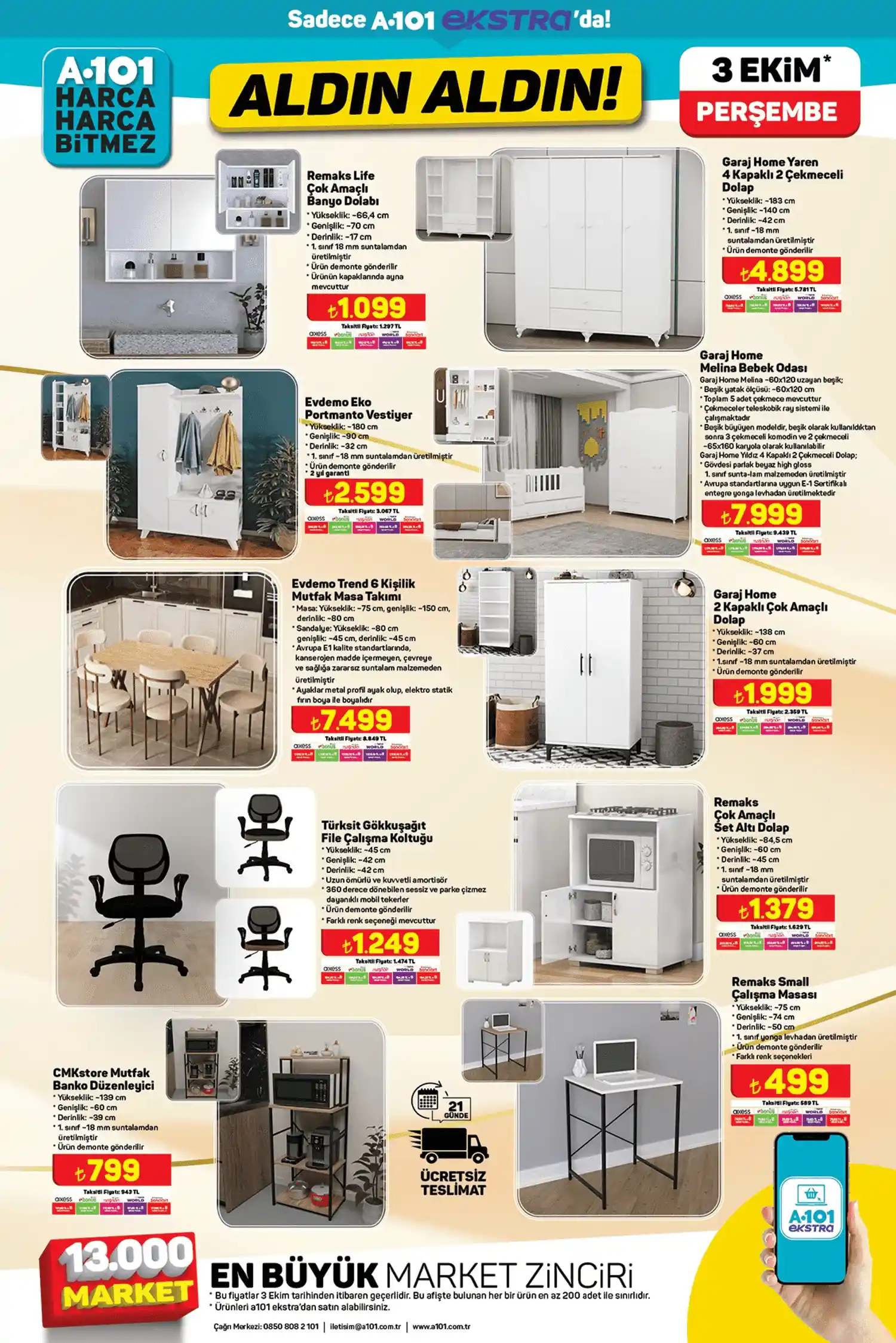A101 3 Ekim 2024 Online Katalog Sayfa 7
