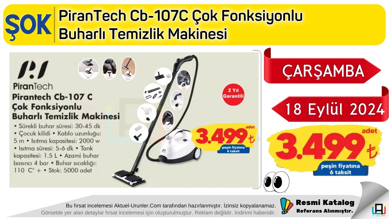 Şok 18 Eylül 2024 Ürün İncelemeleri - çok fonksiyonlu buharlı temizleyici