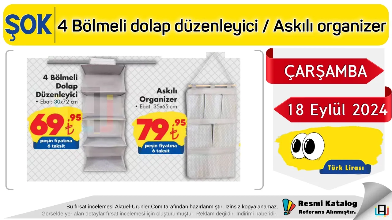 Şok 18 Eylül 2024 Ürün İncelemeleri - Dolap düzenleyici ve organizer