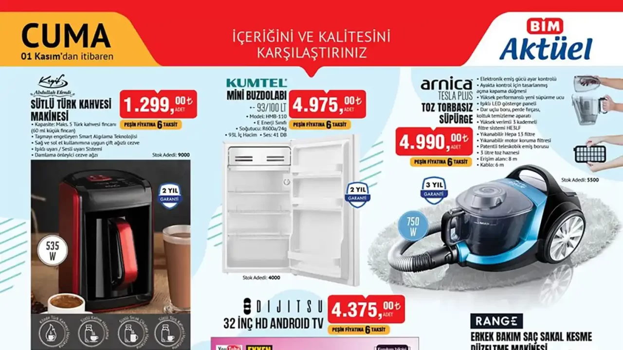 BİM 1 Kasım 2024 Aktüel Ürünler Kataloğu