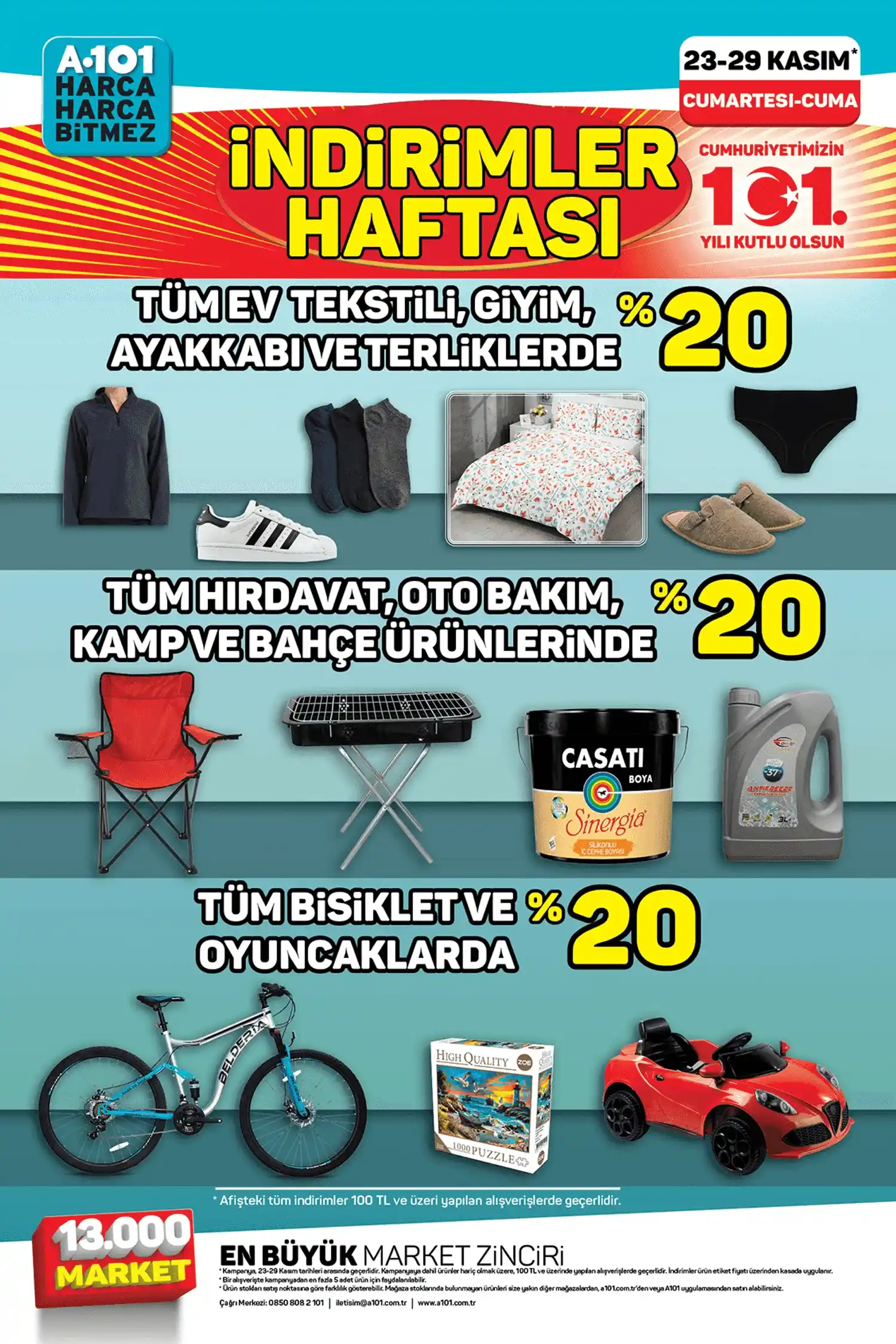 A101 23 Kasım Hafta Sonu Yüzde 20 İndirimli Ürünler Kataloğu